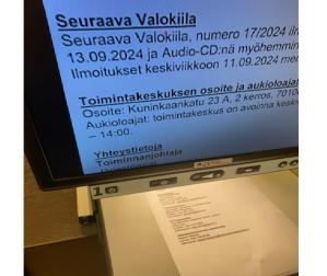 Valokiila, lukutelevisiossa